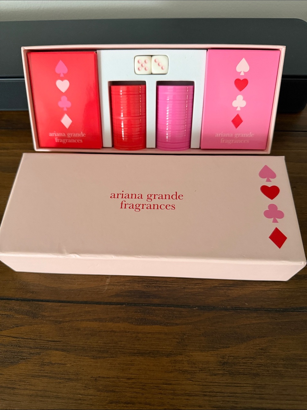 Ariana Grande Fragrances Limited Edition Poker Set - Cards, Chips & Dice